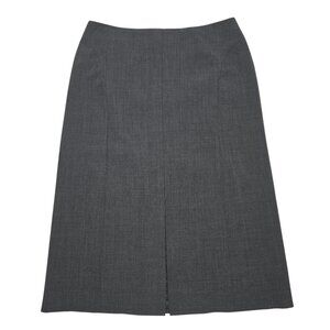 Ann Taylor Loft Skirt Womens 12 Gray Wool Blend Lined Career Work Wear Office